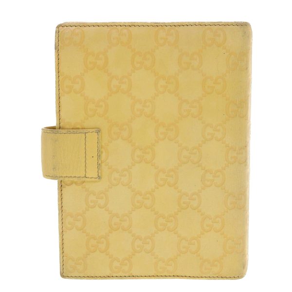 GUCCI Gucci Shima GG Day Planner Cover Leather Yellow 115241 am4214 Online Hot Sale