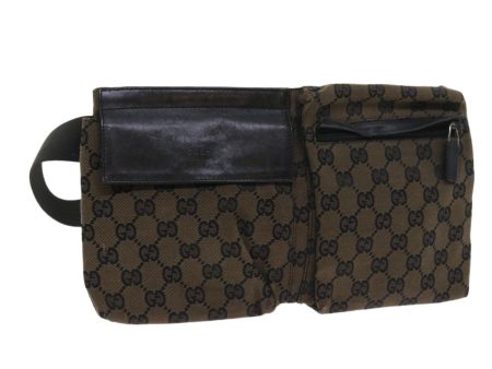 GUCCI GG Canvas Waist bag Brown 018 1621 ep1967 Cheap