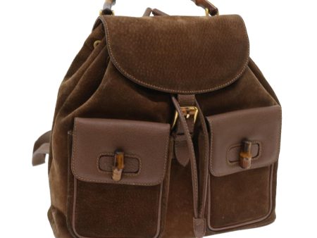 GUCCI Bamboo Backpack Suede Brown 003 1998 0016 ep1912 Online Sale