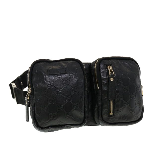 GUCCI GG Canvas Guccissima Waist bag Black 246417 am4450 Online Hot Sale