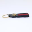 GUCCI Sherry Line Key Ring Canvas Red Navy yk8505 Supply