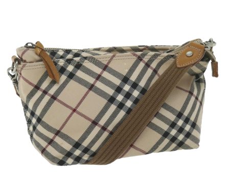 BURBERRY Nova Check Blue Label Shoulder Bag Canvas BeigeNew 64634 Cheap