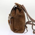 GUCCI Bamboo Backpack Suede Brown ar10105 Hot on Sale