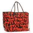 LOUIS VUITTON Monogram Graffiti Neverfull GM Tote Bag Orange M93702 Auth 95450 Online now