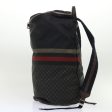 GUCCI Sherry Line Diamante Backpack Nylon Black Red beige 268111 bs6735 For Sale