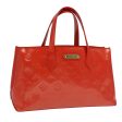 LOUIS VUITTON Monogram Vernis Wilshire PM Hand Bag Orenge M93644  95270 on Sale