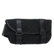 GUCCI GG Canvas Waist bag Leather Black 145851 46164 Fashion