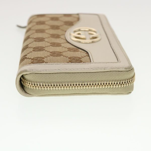 GUCCI GG Canvas Long Wallet Beige White 308012 43741 Hot on Sale