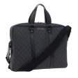 GUCCI GG Canvas Business Bag PVC Leather 2way Black 337081 55693 Online Hot Sale