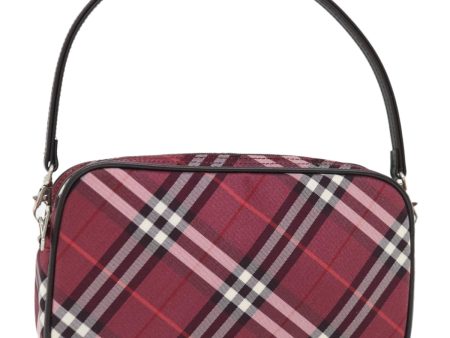 BURBERRY Nova Check Accessory Pouch Canvas RedNew 67126 Online now