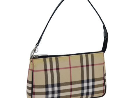 BURBERRY Nova Check Accessory Pouch PVC Beige BlackNew bs13813 on Sale