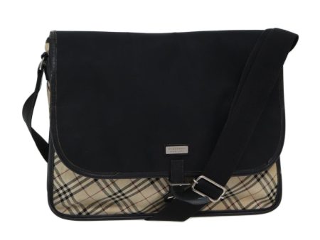 BURBERRY Nova Check Black label Shoulder Bag Canvas BeigeNew ac2922 Online