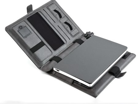 Sheaffer Superbook Organizer with Wireless Charging + 12000 mAh Powerbank and 16GB Pendrive - Grey Fashion