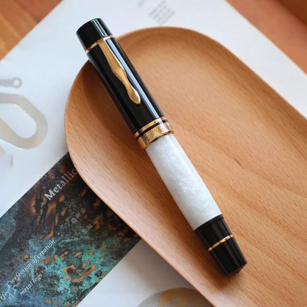 Majohn (Moonman) P139 No.6 Fountain Pen - White GT Hot on Sale