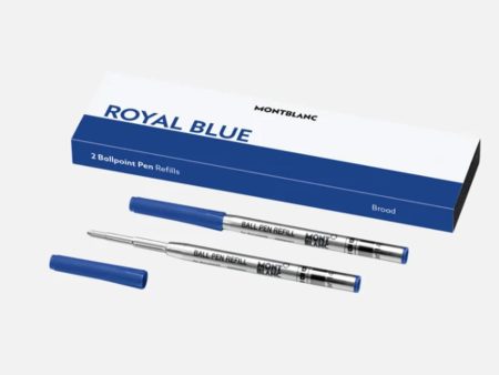 Montblanc 128215 Ball Pen Refill - Royal Blue - Broad - Pack of 2 Cheap