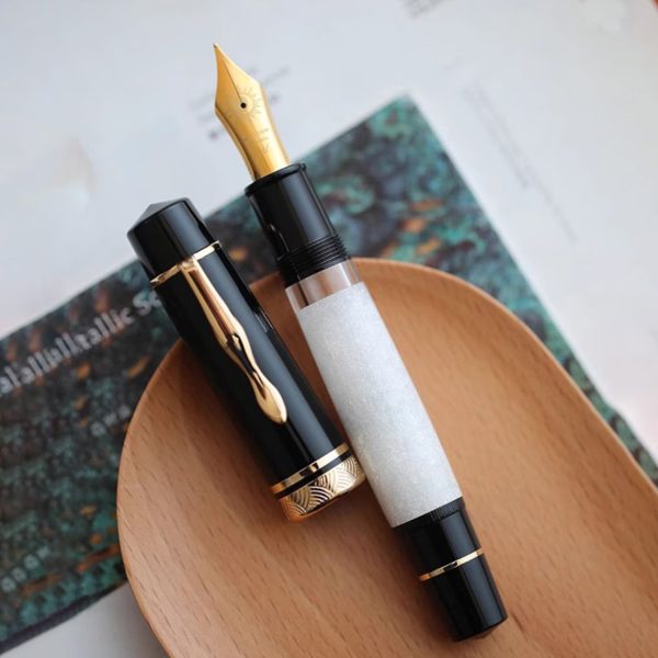 Majohn (Moonman) P139 No.6 Fountain Pen - White GT Hot on Sale