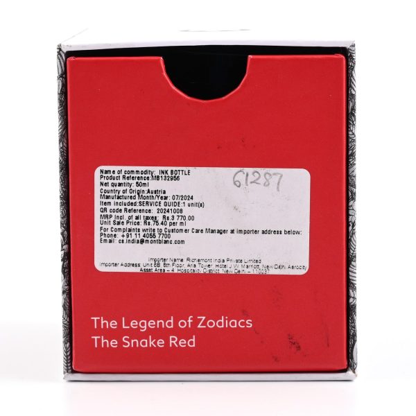 Montblanc The Legend of Zodiac Snake Ink Bottle, Red - 50ml Hot on Sale