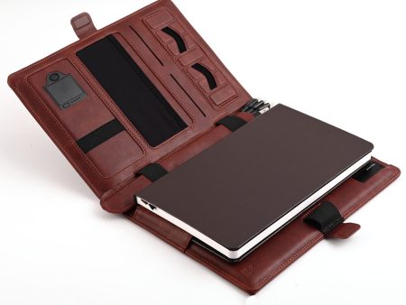 Sheaffer Superbook Organizer with Wireless Charging + 12000 mAh Powerbank and 16GB Pendrive - Brown For Cheap