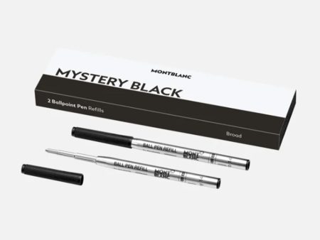 Montblanc 128212 Ball Pen Refill - Mystery Black - Broad - Pack of 2 Online