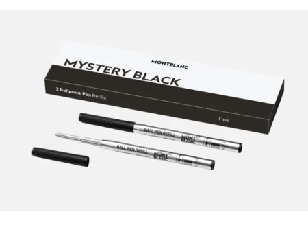 Montblanc 128210 Ball Pen Refill - Mystery Black - Fine - Pack of 2 Online Sale