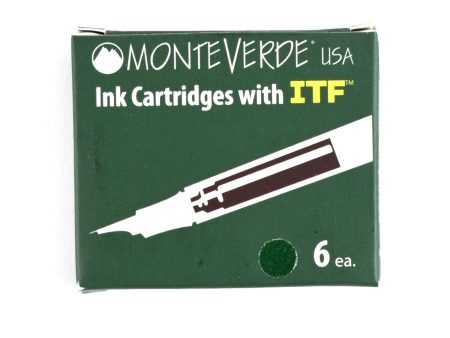 Monteverde Standard Ink Cartridge Pack of 6 - Monteverde Green Online Sale