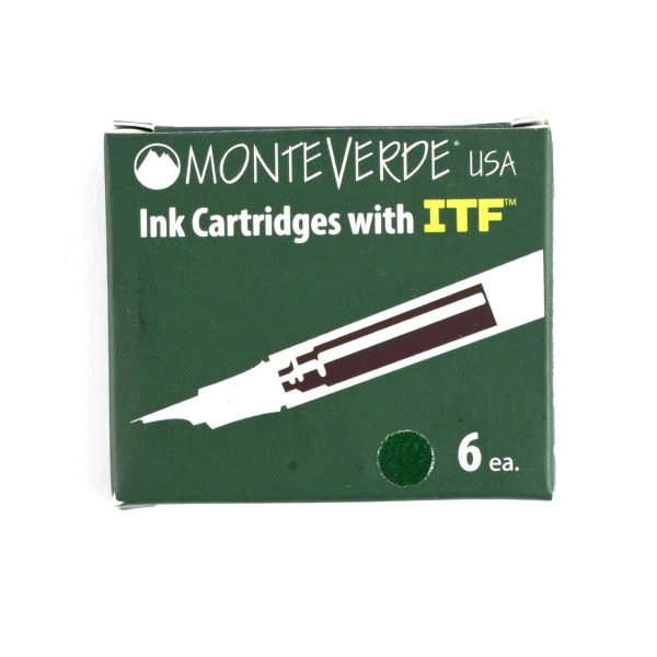 Monteverde Standard Ink Cartridge Pack of 6 - Monteverde Green Online Sale