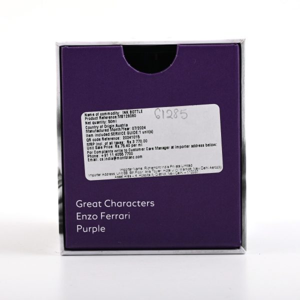 Montblanc Great Characters Enzo Ferrari Ink Bottle, Purple - 50ml For Sale