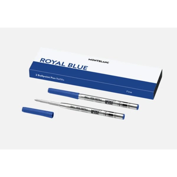 Montblanc 128213 Ball Pen Refill - Royal Blue - Fine - Pack of 2 For Sale